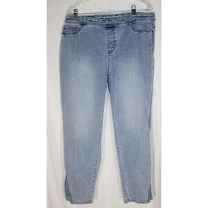 Chico's 2.5 Caressa Indigo Perfect Stretch Pull On Slim Leg Ankle Jeans